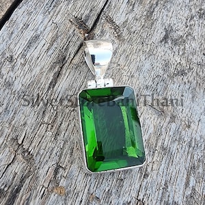 Natural Diopside Pendant, 925 Sterling Silver Pendant, Stone Pendant, Genuine Stone, Handmade Pendant, Gift For Her