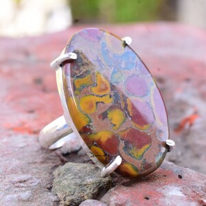 Beautiful Fruit Jasper Ring 925 Sterling Silver Ring, Handmade Ring, Beautiful Ring, Etsy Ring, Gamestone Ring