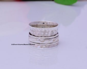 Spinner Meditation Ring, Handmade Silver Ring,925 Sterling Silver, Silver Spinner Ring, Designer Ring, Thumb Ring, Silver Spinner Ring