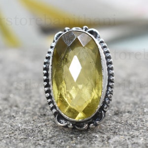Citrine Ring, 925 Sterling Silver Ring, Fidget Ring, Handmade Ring Jewelry, Designer Ring, Gemstone Ring, Beautiful Ring *