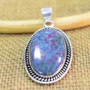 Ruby In Kyanite Pendant, 925 Sterling Silver Pendant, Stone Pendant, Genuine Stone, Bohemian Pretty Pendant, ,Gift Pendant