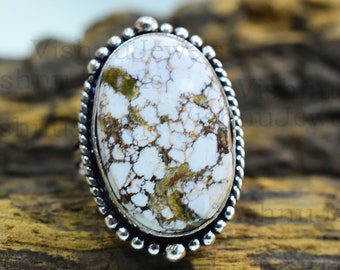 Handgefertigter Wildpferde Jaspis Ring