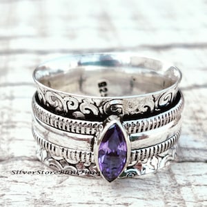 Purple Stone Ring - Etsy