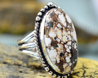 Wild Horse Jasper Ring 925 Sterling Silver Ring Wild Horse Jasper Gemstone Ring Jewelry Handmade Ring Wild Horse Jewelry Gift For Her Mother
