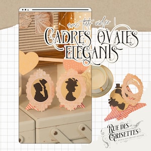 Cuadro en papel - Archivo SVG + Tuto Vidéo / Silhouette Victorienne & Foil, Svg, PNG y JPEG, matrimonio, découpe Cricut, Diy, loisir créatif