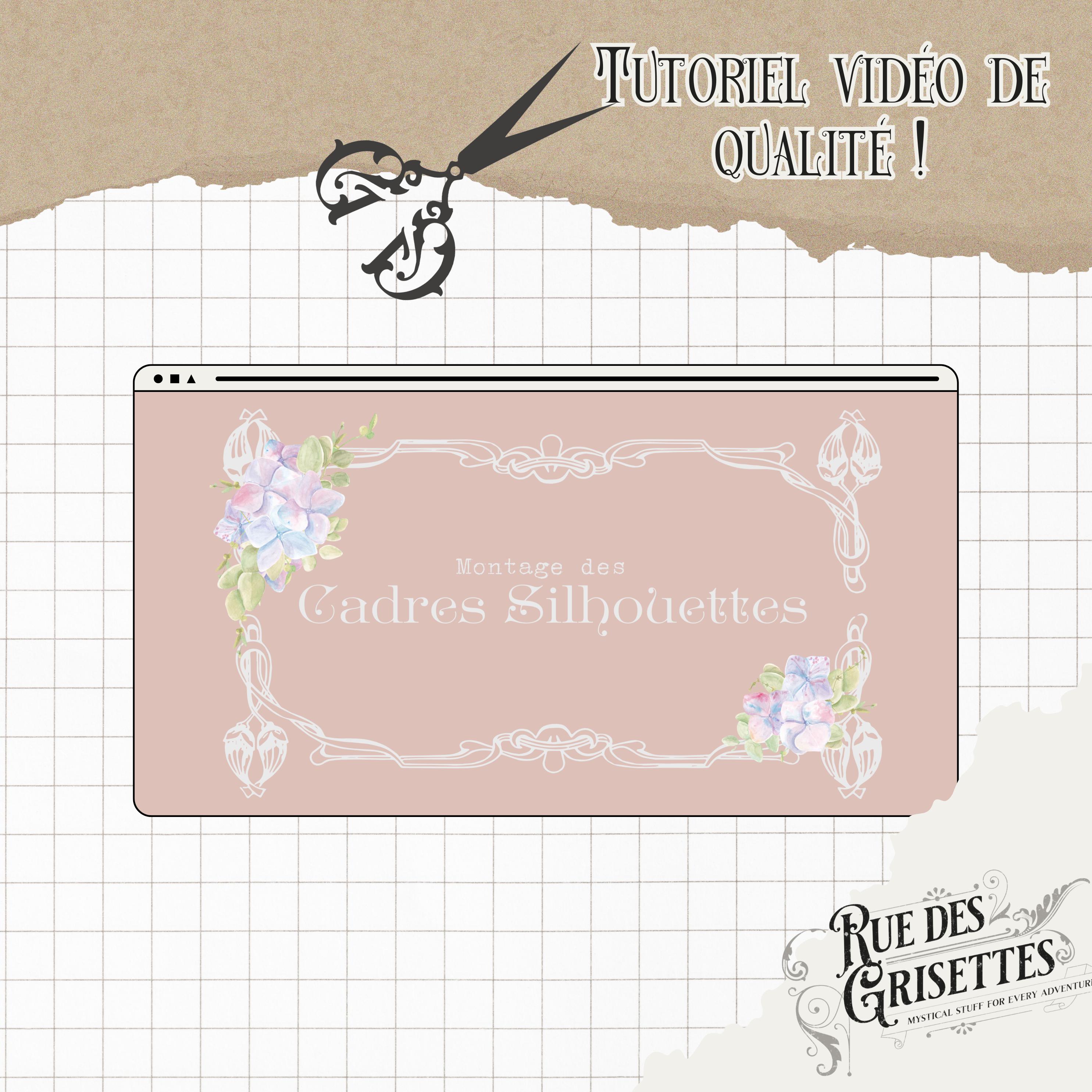 Cadre En Papier - Fichier SVG + Tuto Vidéo | Silhouette Victorienne ...