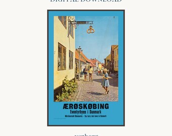 ÆRØSKØBING Denmark Vintage Travel Poster (Digital Download)