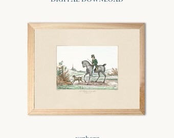 Vintage Horse and Hound Print | Equestrian Wall Art (Digital Download)