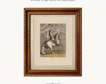 Change Right | Vintage Horse & Rider Illustration Wall Art | Gallery Wall Prints | INSTANT DIGITAL DOWNLOAD