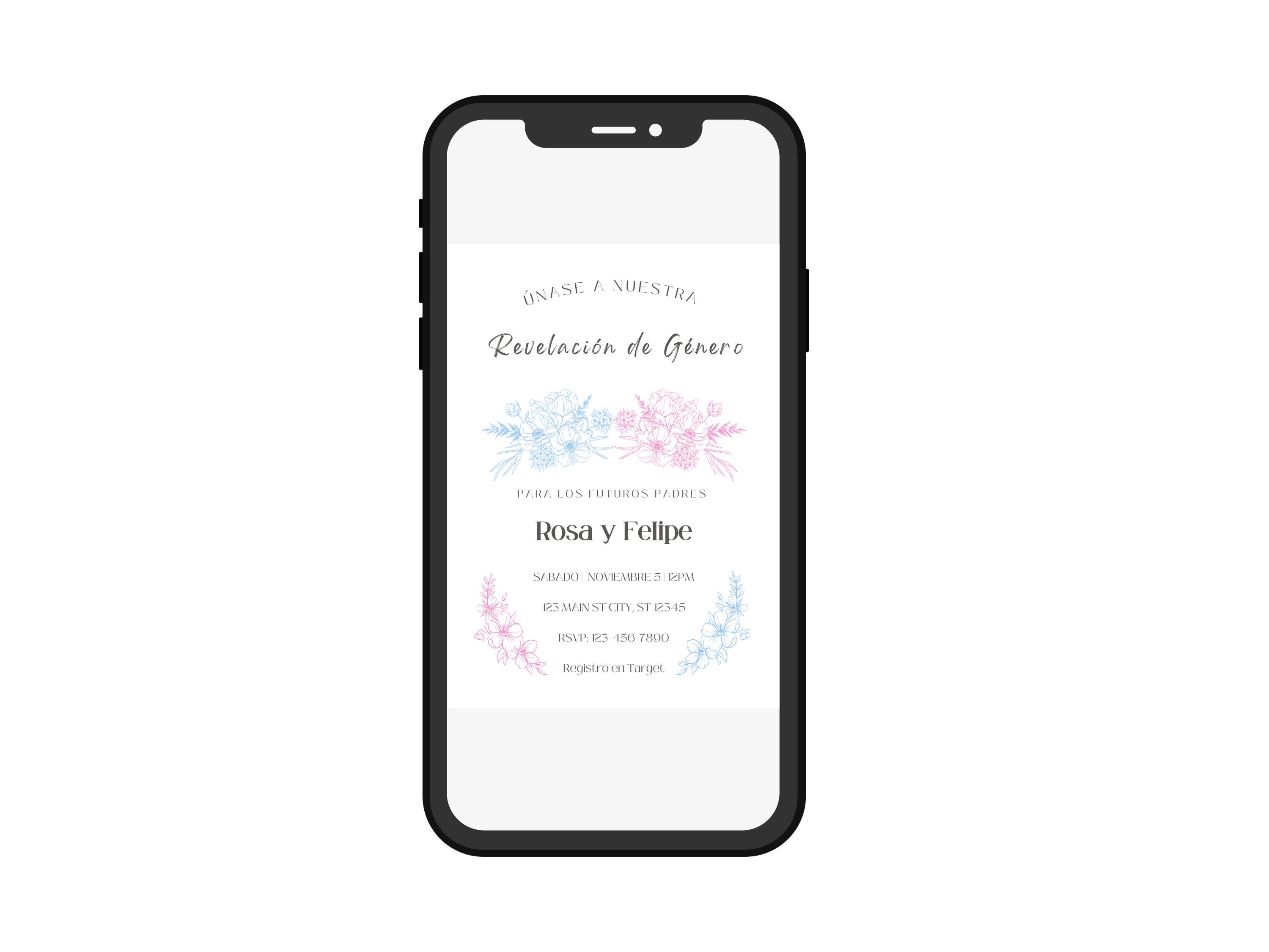 Gender Reveal Invitations In Spanish - pxnxq02