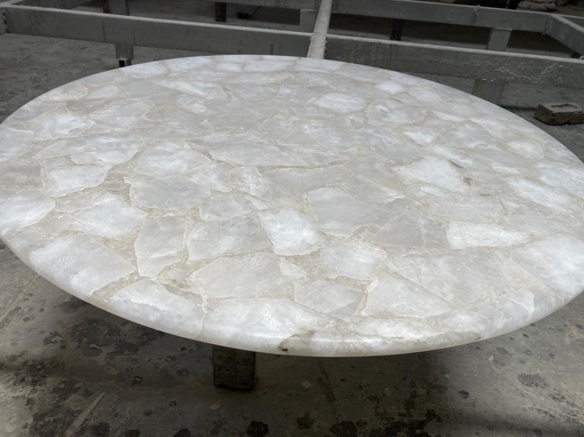 White Quartz Table TopQuartz topHandmade Table TopQuartz Etsy