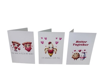 Greeting Cards: Funny Food Puns (Love Themed)