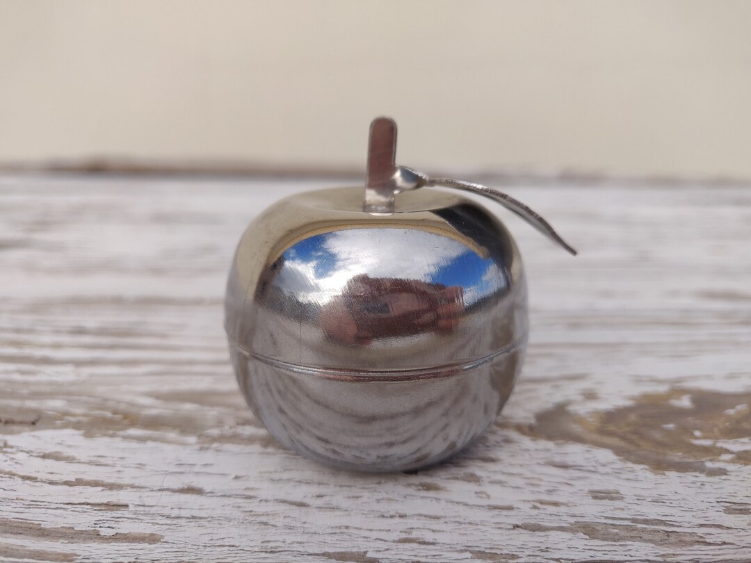 Vintage Silver Plated Apple Jewelry Box, 70s Trinket Box - Etsy