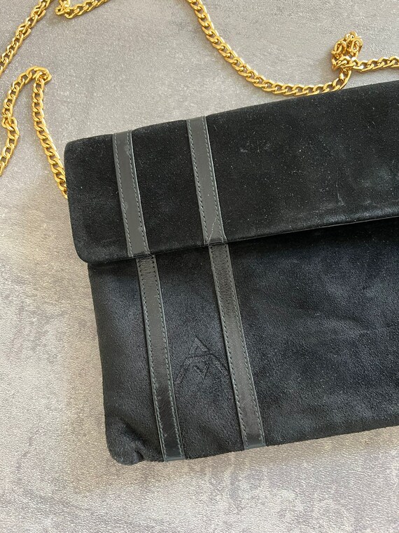 Black suede evening clearance clutch