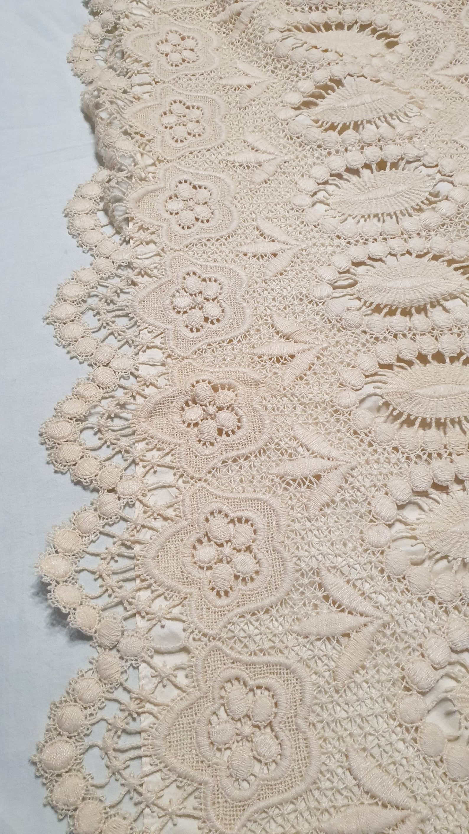Macrame Bedspread, Cotton Bedspread, Spring Bedspread, Vintage Blanket, White Bedspread