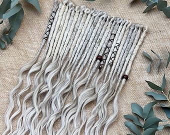 Rastas rubias SE, rastas onduladas y rizadas, extensiones de cabello sintético, set boho de una sola punta