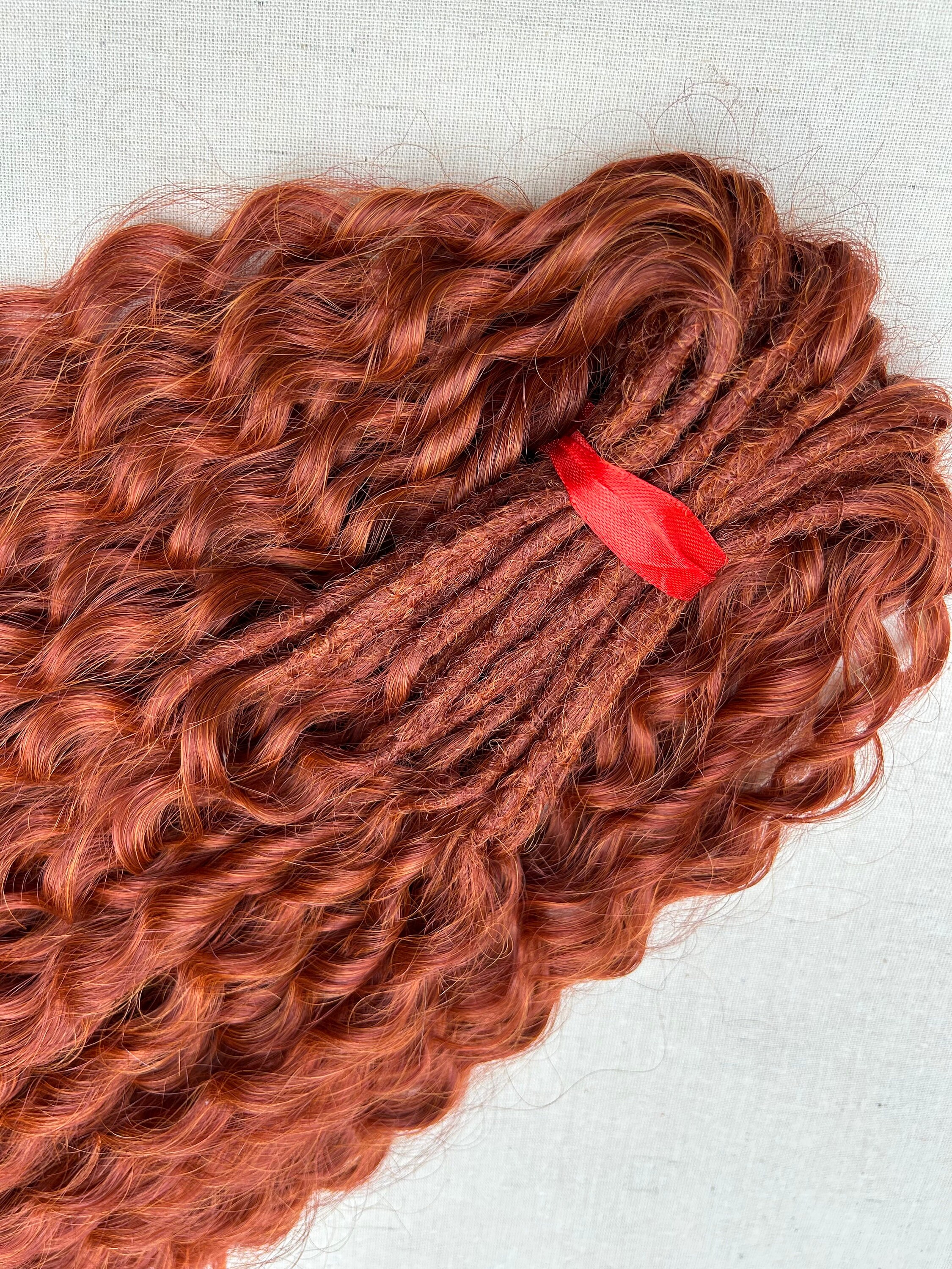Ginger Curly Dreadlocks, Rust Wavy Hair Extensions, SE or DE - Etsy