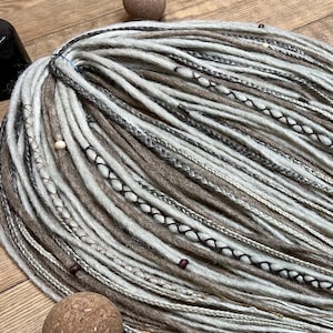 Ombre Blonde Synthetic Double Ended dreadlocks, ash blonde viking dreadlocks, hair extensions