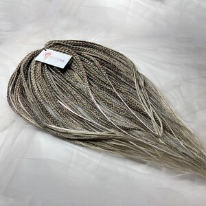 Boho de braids full set, natural beige & dark blonde braids, braiding hair, Braids hair extension, Synthetic Braids Double Ended, boho style