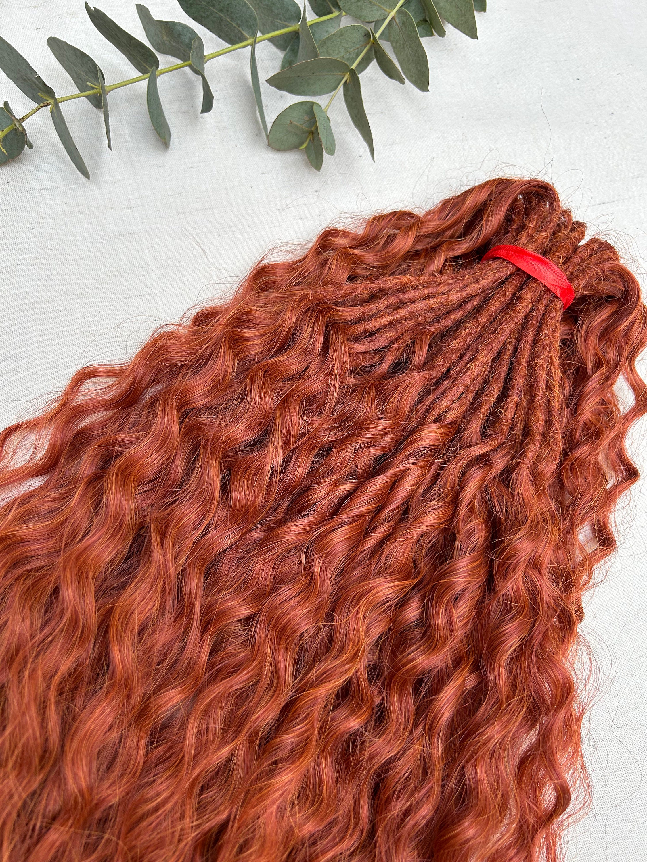 Ginger Curly Dreadlocks, Rust Wavy Hair Extensions, SE or DE - Etsy