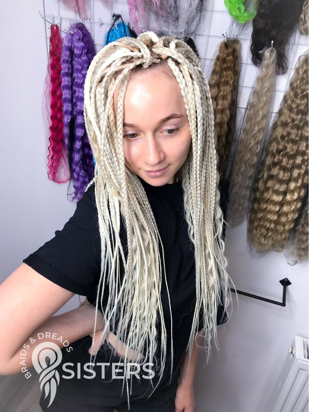  Blonde DE Set: Mix of Synthetic Braids Senegalese Twists and - Etsy
