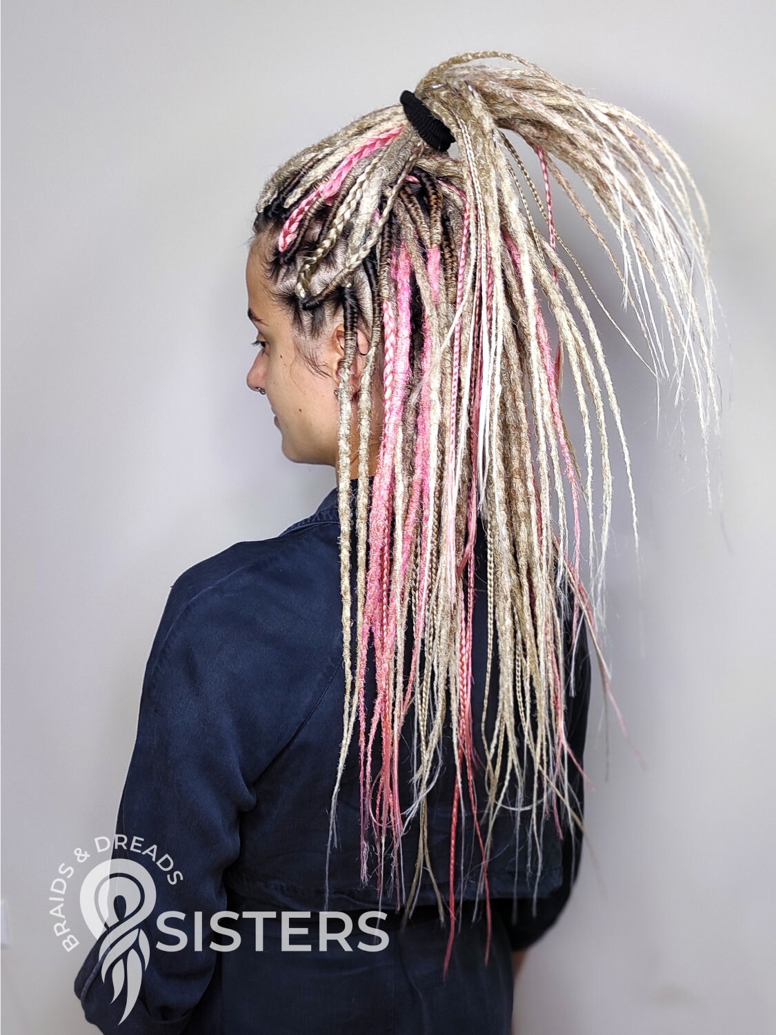 Synthetic dreadlocks ✨ 22 Inch Synthetic DE Dreadlocks Hair Extensions | UV Colors  main image 2