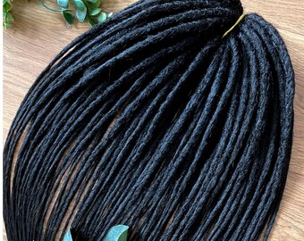 Black Synthetic Dreadlocks, Crochet Braid Hair Extensions, Boho Festival Hair, 50 pc Set