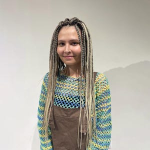 Synthetic Dreads, Braids, Ash Brown, Beige to blonde ombre, Handmade DE or SE, Natural Hair Colors, Boho Hair Accessories, viking style