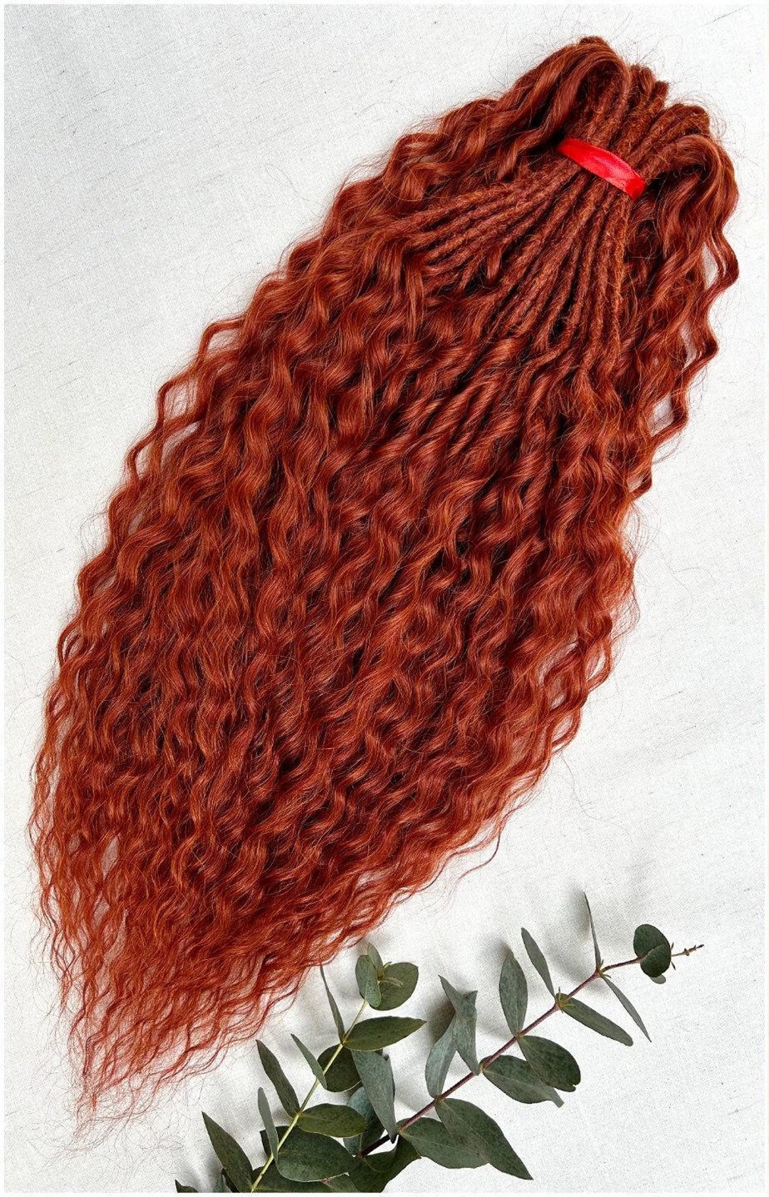 Ginger Curly Dreadlocks, Rust Wavy Hair Extensions, SE or DE - Etsy