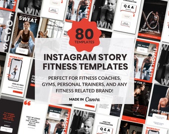 Fitness Instagram STORY Template Canva Social Media Instagram Templates for Gyms, Fitness Business, Online Coaches, Fitness Branding