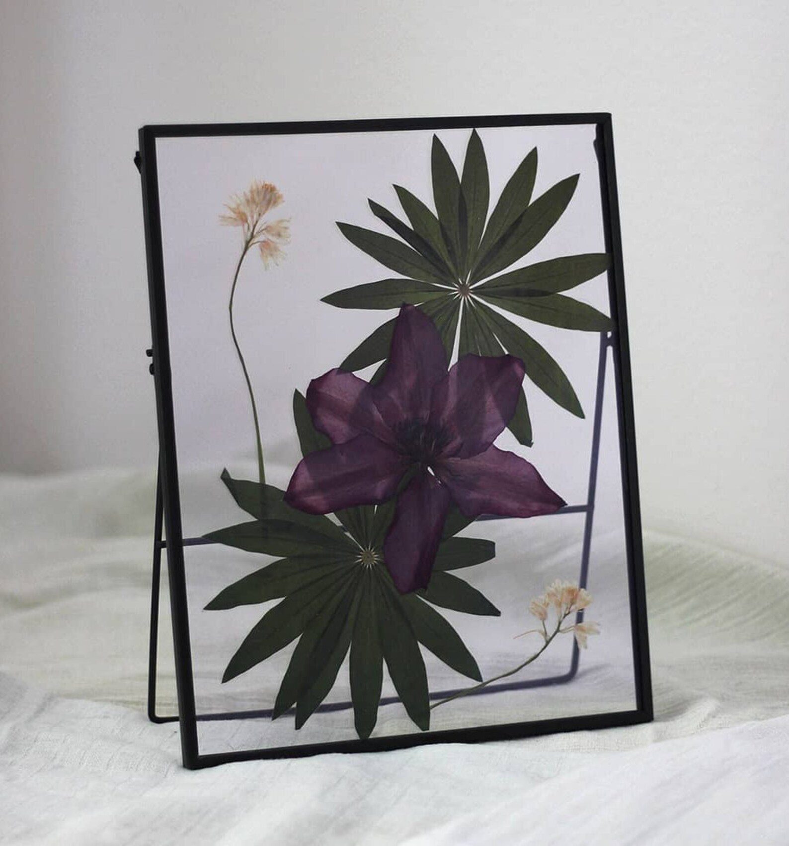 Pressed Flower Frame Pressed Flower Arrangement Dried Etsy