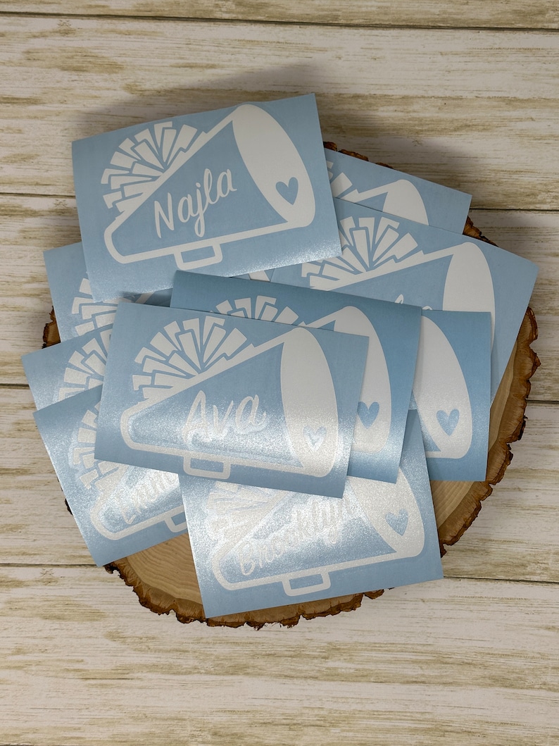 Personalized Cheer Car Decal • Cheerleader Decal With Name • Custom ...