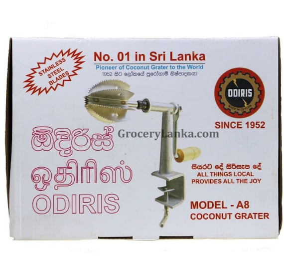 Odiris Bench Coconut Grater Scraper Shredder Stainless Steel Blades A-8  Quality 