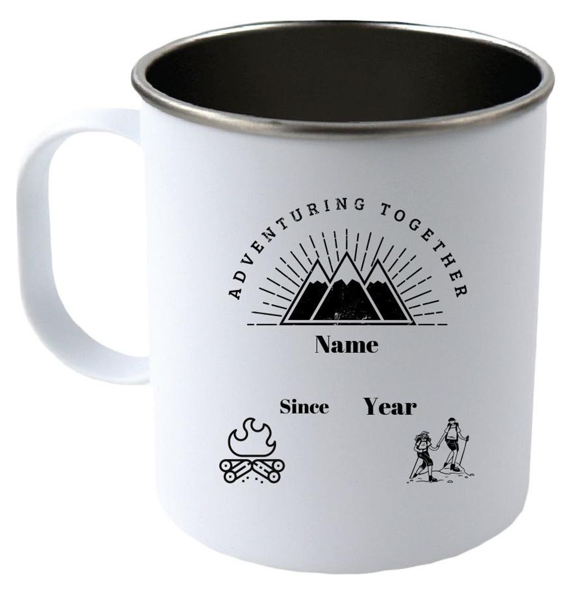 Mug Stainless Steel Camping Mug Camping Mug Coffee Mug Etsy