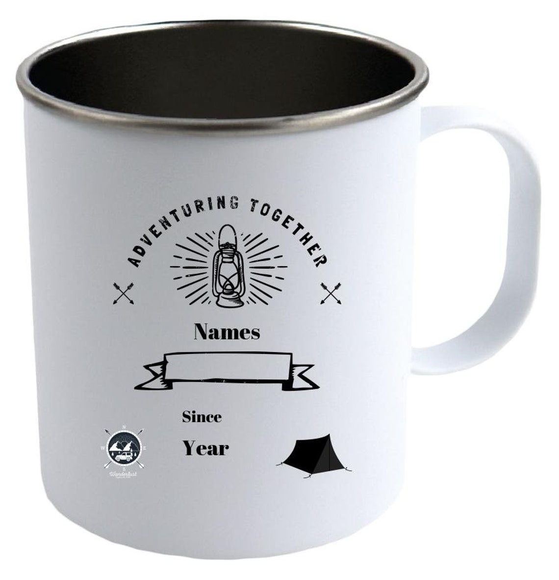 Mug Stainless Steel Camping Mug Camping Mug Coffee Mug 11oz Etsy