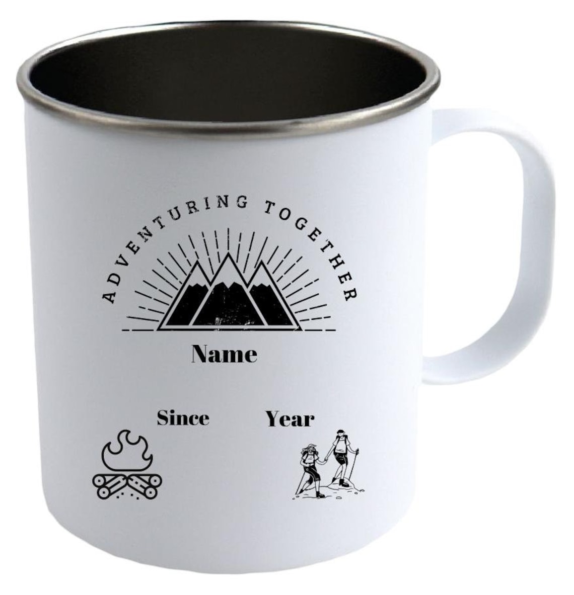 Mug Stainless Steel Camping Mug Camping Mug Coffee Mug Etsy