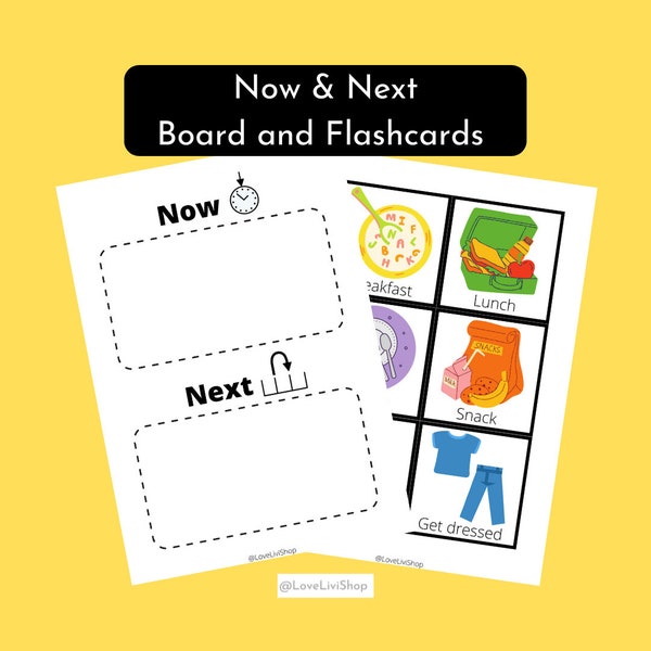 Now&Next Board with 36 Flashcards, Visual Aid for ASD/ADHD/Spectrum/Learning Difficulty/Special Educational Needs/Visual Learner/Pre-school