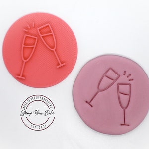 Wine Glasses embosser stamp (cookie cutter)