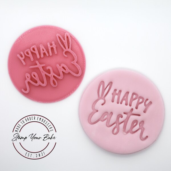 Happy Easter embosser stamp (cookie cutter)