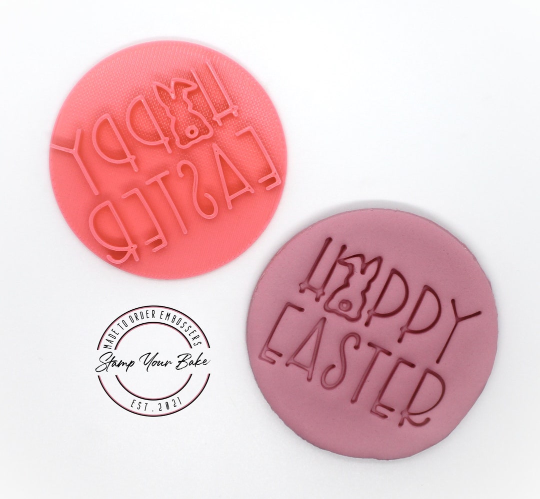 Happy Easter Bunny Embosser Stamp - Etsy