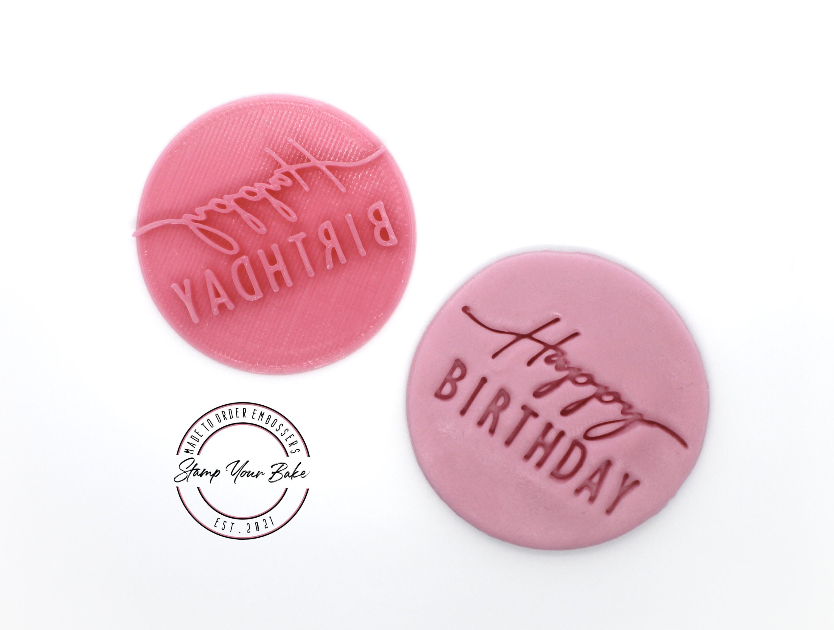Happy Birthday Embosser Stamp cookie Cutter Etsy UK