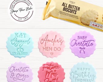 Personalized Cookie stamp and Cutter (Suitable for M&S all butter biscuits)