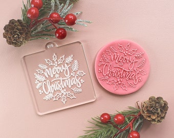 Merry Christmas debosser stamp