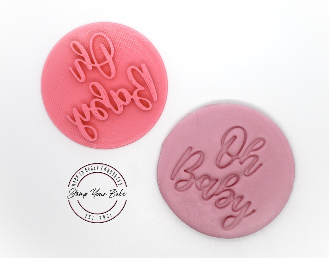 Oh Baby Embosser Stamp optional Cutter cookie Cutter Etsy