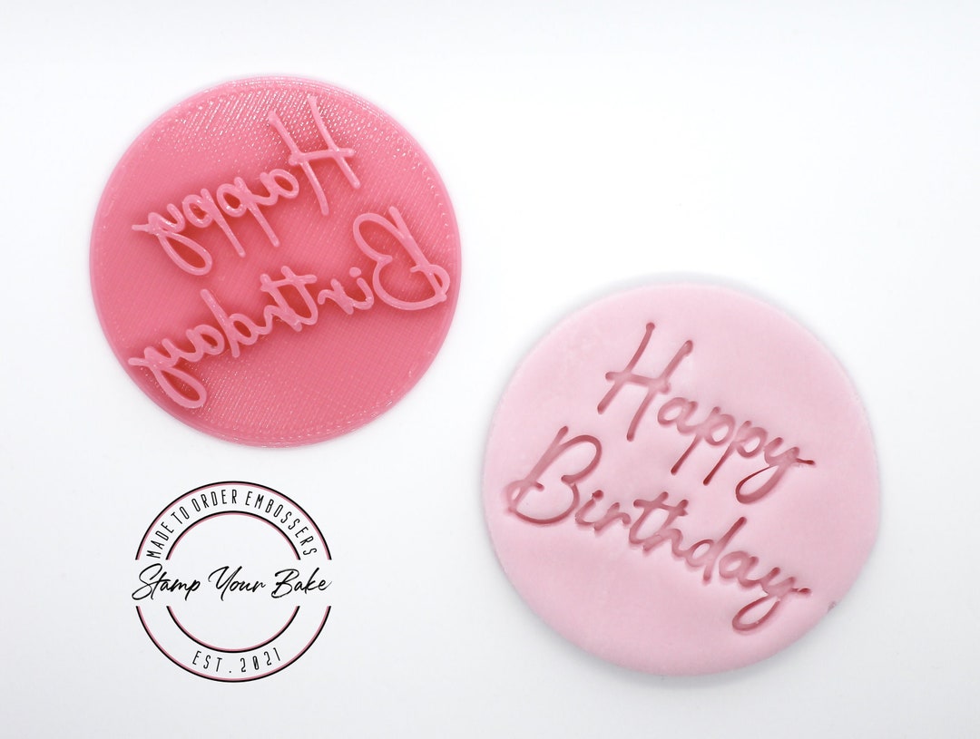 Happy Birthday Embosser Stamp cookie Cutter Etsy UK