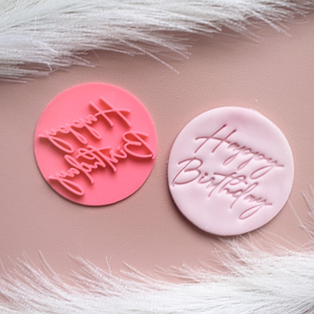 Happy Birthday Embosser Stamp Etsy