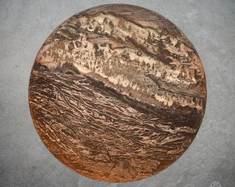 Art Galaxy Planet COP511M | Copper Wall Art | Liquid Metal Decor | Textured Wall Decor | Round Abstract Art for Home Office