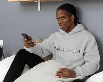 Walk by Faith-hoodie: christelijke kleding van 100% katoen
