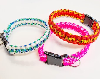 Custom Paracord Dog Collar - Durable 3/4" Width with Side Release Buckle - Choose Your Colors