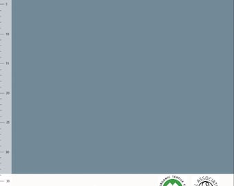 Organic Blue Jersey Knit Fabric: Elvelyckan Design, GOTS Certified